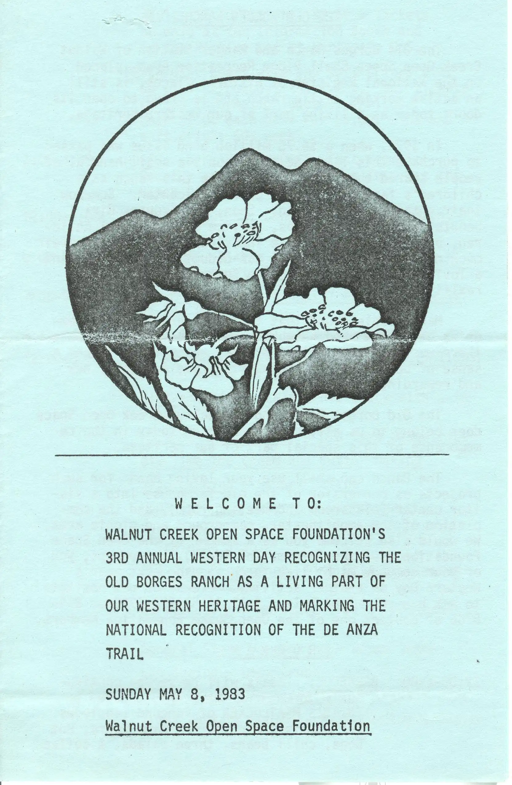 Program guide for the 3rd Annual Western Day in 1983.