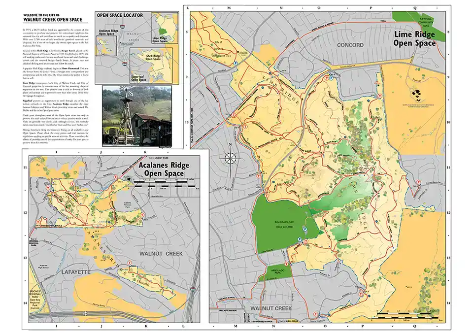 Walnut Creek Open Space Map